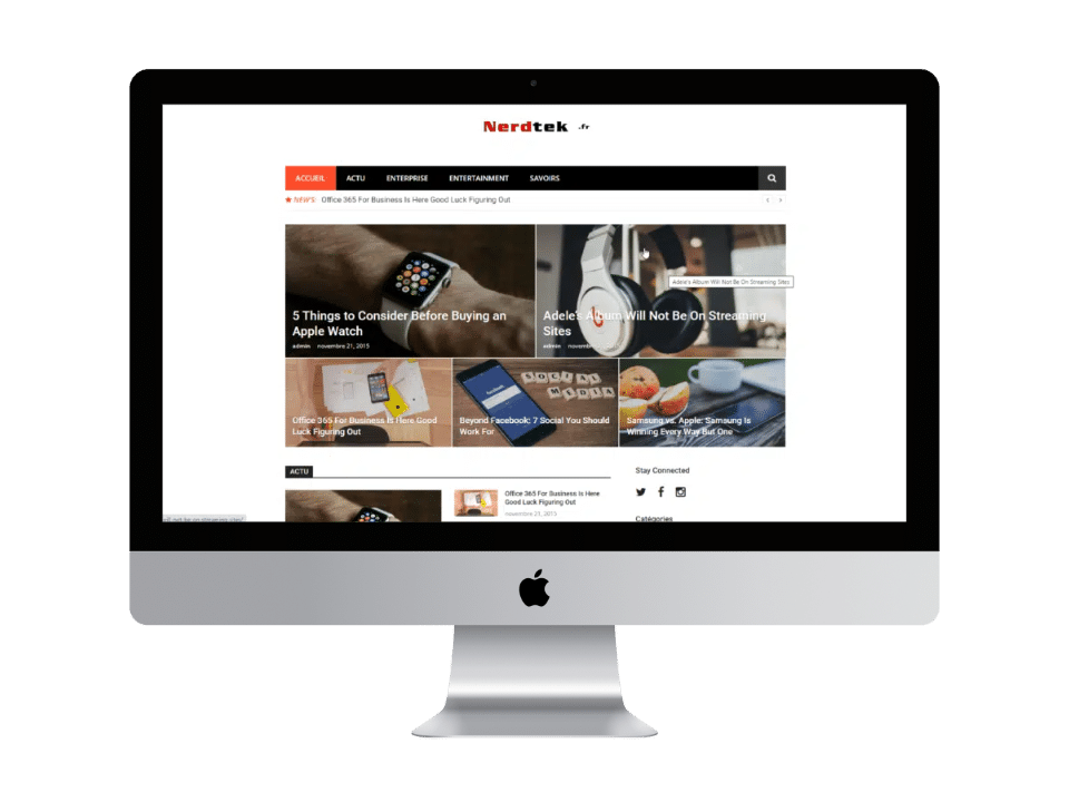 Création de site web de type "média"