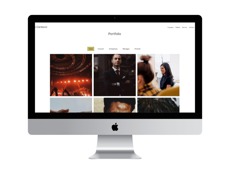 création de site pour photographe professionnel