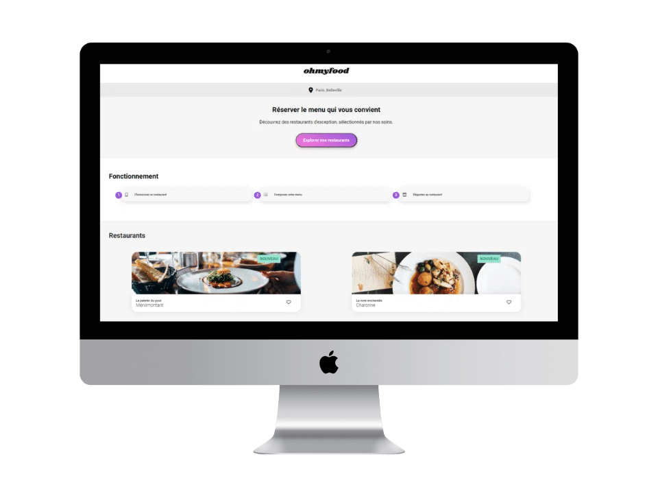 Création & gestion de site web avec app de réservation pour restaurant